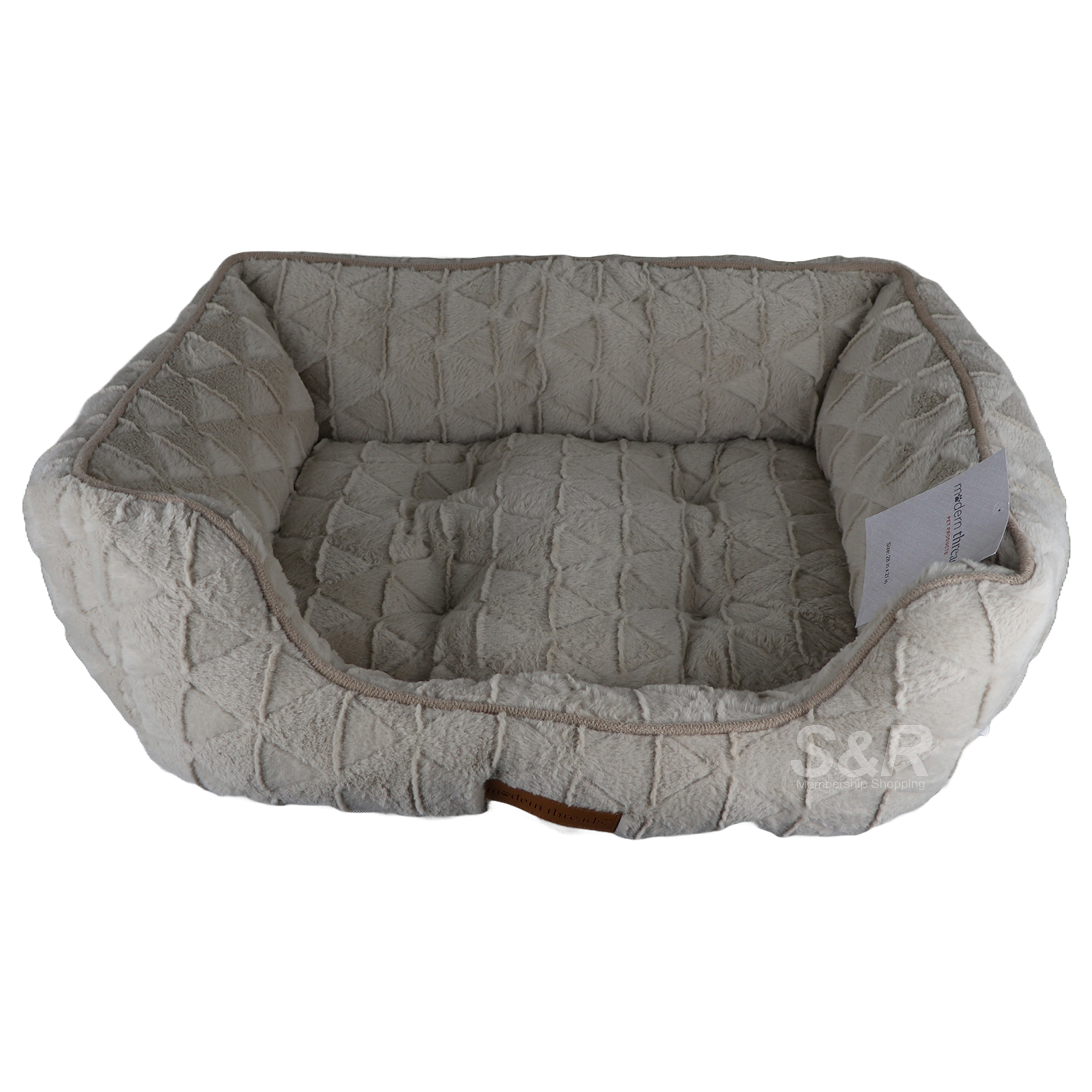 Modern Thread Faux Fur Pet Bed